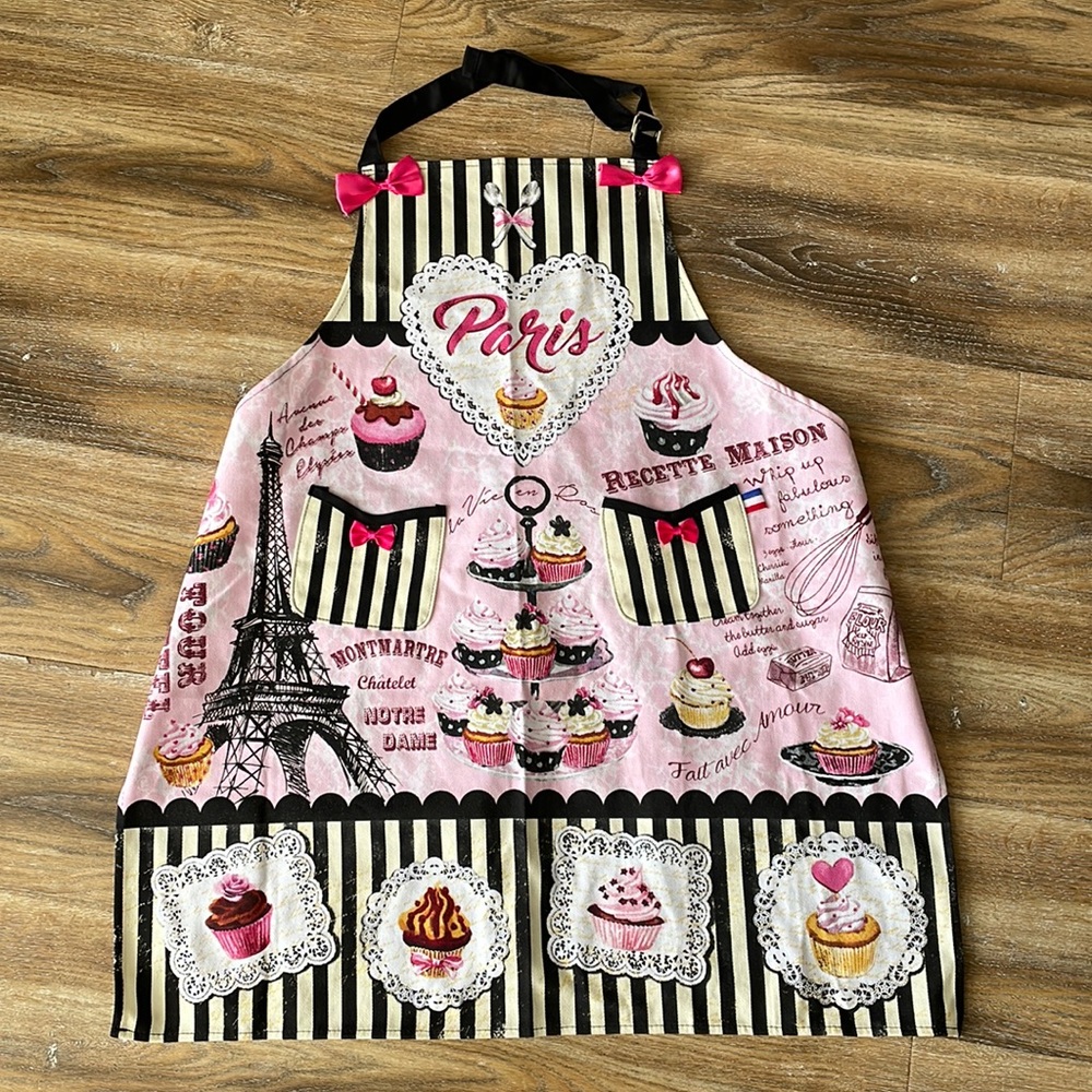 Paris Cupcake Pastry Themed Tablier De Cuisine Apron